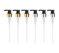 sourcing map 6 Pcs Soap Dispenser Pump Heads, Lotion Hand Soap Dispensers Top Pumps Replacement Switch Pumphead for Standard 24/410 Thread Size Lotion Shampoo Bottle, Gold Black/Silver Black