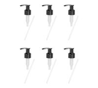 sourcing map 6 Pcs Soap Dispenser Pump Heads Soap Dispensers Top Pumps Replacement Switch Pumphead for Standard 24/410 Neck Size Lotion Shampoo Bottle, Black