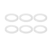 sourcing map 6 Pcs Solid Silicone Flat Washer DN20 2-19/32" OD x 2" ID x 1/4" Thickness Large Washers O Ring Sealing Gaskets, Industrial Flat Rubber Spacer, White