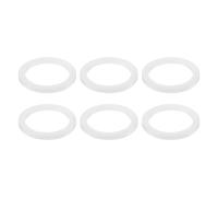 sourcing map 6 Pcs Solid Silicone Flat Washer DN65 3-5/32" OD x 2-1/2" ID x 1/4" Thickness Large Washers O Ring Sealing Gaskets, Industrial Flat Rubber Spacer, White