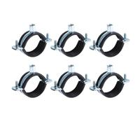sourcing map 6 Pcs Split Ring Pipe Hanger, 50mm/2inch Adjustable Pipe Bracket Clamp Wall Ceiling Mount Pipe Strap Support for Plumbing Drainage Pipe Tube