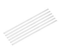 sourcing map 6 Pcs Square Aluminum Flat Bar, 5/64" (2mm) Thick x 15/32" (12mm) Width x 16" (406.4mm) Long 6061 Aluminum Flat Plate Solid New Mill Stock Silver for Industrial Building