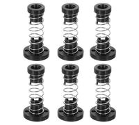 sourcing map 6 Pcs Tr8x2 T8 POM Anti Backlash Spring Loaded Nut, Elimination Gap Nut (Acme Thread, 2mm Pitch, 1 Start, 2mm Lead) with 3.5mm Holes for DIY CNC 3D Printer Parts