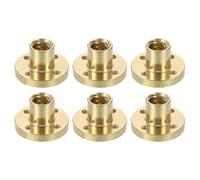 sourcing map 6 Pcs Tr8x8 Lead Screw Brass Nut, Trapezoidal Nut Linear Screw Acme Thread Screw Replacing Brass Nut (2mm Pitch, 4 Start, 8mm Lead) for 3D Printer Accessories