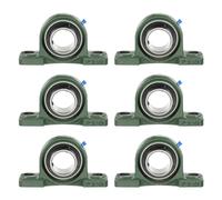 sourcing map 6 Pcs UCP210-32 Pillow Block Bearing 2 Inch Bore Solid Cast Iron Base Mounted Bearing Block Insert Bearing Self-Alignment