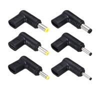 sourcing map 6 Pcs USB 3.1 Type-C Female to DC Male Adapter, 19.5V Type C to DC3011 DC35135 DC4017 DC4817 DC5521 DC5525 Elbow Adapter for PD Power Bank PD Source
