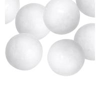 sourcing map 6 Pcs White Craft Foam Balls 1.5 Inch Smooth Polystyrene Foam Balls for Crafts Christmas Wedding Party Decorations DIY Household Project