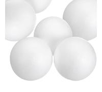 sourcing map 6 Pcs White Craft Foam Balls 3 Inch Smooth Polystyrene Foam Balls, for Crafts Christmas Wedding Party Decorations DIY Household Project