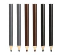 sourcing map 6 Pcs Wooden Colored Pencils, Mini Short Oil Based Colored Pencils for Artists Teachers Coloring Books Painting Sketching Drawing, Grey/Black/Brown