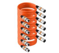 sourcing map 6 Pcs XLR Cables, 6.5 ft Microphone Cable XLR Male to Female 3-pins Balanced Microphone Accessories Patch Speaker for Live Recording Studios Mixer Stage Lighting Performing, Origin
