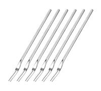 sourcing map 6-Piece Stainless Steel Fruit Forks, 8.66-Inch Salad Fruit Tasting Forks Dessert Cake Forks 2 Prong Tasting Appetizer Forks for Birthday Party Wedding Restaurant