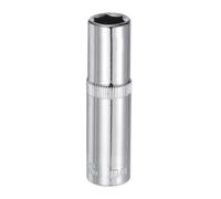 Sourcing Map 6-Point 3/8" Drive 11mm Deep Socket, 2.48" Length, 45# Steel, Metric Square Drive, Polished Chrome, Car Repair, Mechanical Maintenance, Home Use
