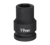 sourcing map 6-Point Impact Socket 3/4" Drive 19mm Metric 40Cr Alloy Steel Spindle Axle Nut Impact Socket
