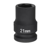 sourcing map 6-Point Impact Socket 3/4" Drive 21mm Metric 40Cr Alloy Steel Spindle Axle Nut Impact Socket