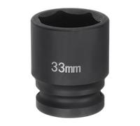 sourcing map 6-Point Impact Socket 3/4" Drive 33mm Metric 40Cr Alloy Steel Spindle Axle Nut Impact Socket