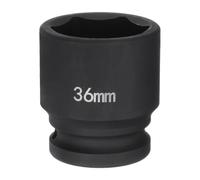sourcing map 6-Point Impact Socket 3/4" Drive 36mm Metric 40Cr Alloy Steel Spindle Axle Nut Impact Socket