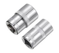 sourcing map 6-Point Shallow Socket, 1/2" Drive 16mm 18mm Shallow Socket Cr-V Metric Socket for DIY Hand-Making Repair Automotive