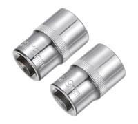 sourcing map 6-Point Shallow Socket, 1/2" Drive 18mm 19mm Shallow Socket Cr-V Metric Socket for DIY Hand-Making Repair Automotive