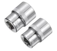 sourcing map 6-Point Shallow Socket, 1/2" Drive 21mm 22mm Shallow Socket Cr-V Metric Socket for DIY Hand-Making Repair Automotive