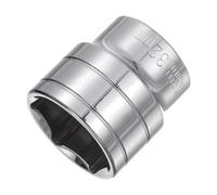sourcing map 6-Point Shallow Socket, 1/2" Drive 32mm High Carbon Steel with Chrome Plated Metric Socket for DIY Hand-Making Repair Automotive
