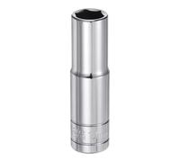 sourcing map 6-Point Socket 1/2" Drive 14mm Metric 3.1" Length 45# Steel Deep Sockets Full Polishing Chrome Sockets for Car Repair Mechanical Maintenance Home Use
