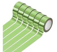 sourcing map 6 Rolls Foil Washi Tape 5.5 Yards x 0.6" Solid Foil Decorative Tape Metallic Color Masking Tape for Arts & Crafts Labeling DIY Scrapbooking Planner Gift Wrapping, Green