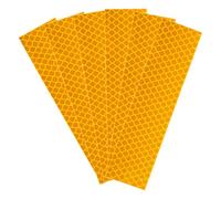 sourcing map 6 Rolls Reflective Tape 1.18" x 4.72" High Visibility Reflective Adhesive Stickers Outdoor Waterproof for Trailer Trucks Bike Car Motorcycle Helmet Mailbox, Yellow