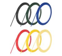 sourcing map 6 Rolls Whiteboard Tape Graphic Chart Tape 3mm 54.7 Yard Art Tape Thin Pinstripe Tape Masking Tape for Gift Wrapping Craft Supplies, Red, Green, Blue, Yellow, Black, Light Yellow