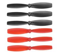 sourcing map 6 Set 55mm/2 Inch Mini Propellers, Special Props Central axis 1MM for RC Aircraft Lightweight Drones Mini Quadcopter Accessories, Black/Red