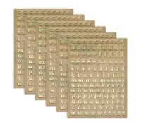 sourcing map 6 Sheets Letter Stickers 0.12" 3D Mini Letter Metal Self Adhesive Alphabet Stickers for Scrapbooking DIY Poster Craft Wall Doors Sign Decor(Gold, Lowercase)