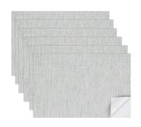 sourcing map 6 Sheets Miniature Dollhouse Wallpaper, Linen Texture Self-Adhesive PVC Flooring Wall, Mini Wall Decor for Dollhouse Sand Table Model Accessories 11.81 x 7.87 Inch (Light Gray)