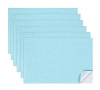 sourcing map 6 Sheets Miniature Dollhouse Wallpaper, Silk Pattern Self-Adhesive PVC Flooring Wall, Mini Wall Decor for Dollhouse Sand Table Model Accessories 11.81 x 7.87 Inch (Sky Blue)