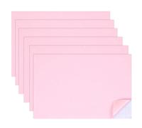 sourcing map 6 Sheets Miniature Dollhouse Wallpaper, Silk Pattern Self-Adhesive PVC Flooring Wall, Mini Wall Decor for Dollhouse Sand Table Model Accessories 11.81 x 7.87 Inch (Pink)