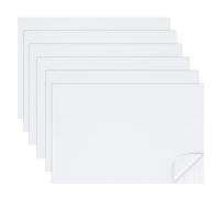 sourcing map 6 Sheets Miniature Dollhouse Wallpaper, Silk Pattern Self-Adhesive PVC Flooring Wall, Mini Wall Decor for Dollhouse Sand Table Model Accessories 11.81 x 7.87 Inch (White)