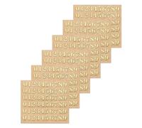 sourcing map 6 Sheets Number Resin Stickers 3D Small 1 to 9 Gold Mini Number Sticker Metallic Sparkle Alloy for Resin Nail Scrapbooking 3mm