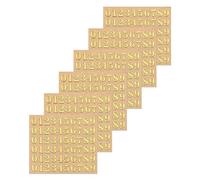 sourcing map 6 Sheets Number Resin Stickers 3D Small 1 to 9 Gold Mini Number Sticker Metallic Sparkle Alloy for Resin Nail Scrapbooking 4.5mm