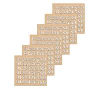 sourcing map 6 Sheets Number Resin Stickers 3D Small 1 to 9 Silver Mini Number Sticker Metallic Sparkle Alloy for Resin Nail Scrapbooking 3mm