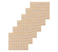 sourcing map 6 Sheets Number Resin Stickers 3D Small 1 to 9 Silver Mini Number Sticker Metallic Sparkle Alloy for Resin Nail Scrapbooking 4.5mm