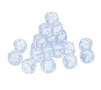 sourcing map 6 Sided Acrylic Dice 16mm D6 Game Dice Light Blue 60Pcs
