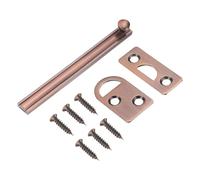 sourcing map 6" Solid Brass Surface Bolt, Concealed Security Slide Latch Door Lock with Screws, Brushed French Door Lock for Closet Cabinet Recessed Doors, Red Bronze