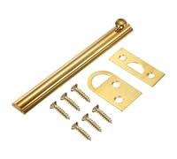 sourcing map 6" Solid Brass Surface Bolt, Concealed Security Slide Latch Door Lock with Screws, Polished French Door Lock for Closet Cabinet Recessed Doors, Brass Tone