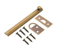sourcing map 6" Solid Brass Surface Bolt, Concealed Security Slide Latch Door Lock with Screws, Polished French Door Lock for Closet Cabinet Recessed Doors, Bronze