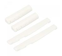 sourcing map 6 String Pre-Slotted Guitar String Bridge Bone Nut Saddle for Acoustic Guitar Replacement Folk White 2Set