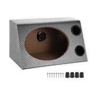 sourcing map 6 x 9 Inch Ported Wooden Speaker Enclosure, Black White Single Vented Subwoofer Box Car Audio Truck Speaker Box for DIY Home Vehicle Audio Custom Sound Supplies