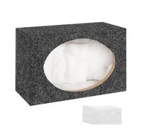 sourcing map 6 x 9 Inch Ported Wooden Speaker Enclosure, Gray Single Vented Subwoofer Box Car Audio Truck Speaker Box for DIY Homes Vehicle Audio Custom Sound Supplies
