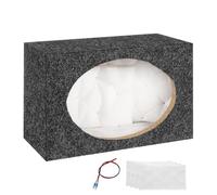 sourcing map 6 x 9 Inch Ported Wooden Speaker Enclosure, Gray Single Vented Subwoofer Box Car Audio Truck Speaker Box for DIY Home Vehicle Audio Custom Sounds Supplies