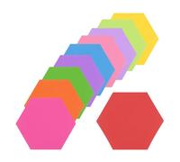 sourcing map 60 Pack Hexagon Cutouts Paper Bulletin Board Decorations Multi-Color 3.9 x 3.4 Inch for Teachers DIY Craft Chalkboard Wall Decoration