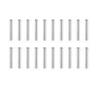 sourcing map 60 pcs 304 Stainless Steel Dowel Pins, 2x10 mm Round Head Flat Chamfered End Metal Dowel Pin Shelf Support Pegs Rod Fasten Elements for Furniture DIY Project