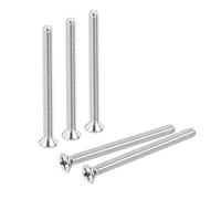 sourcing map 60 pcs #6-32x1-3/4 inches Machine Screws Phillips Pan Cross Head Screws Fasteners Bolts 304 Stainless Steel Silver for Wall Socket,House Repairs