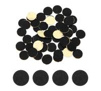 sourcing map 60 Pcs Adhesive Felt Circles, 12mm Dia 0.7mm Thick Non-Woven Fabric Circles Round Felt Furniture Stickers Pre Cut Craft Pads for DIY Sewing Handcraft Furniture, Black